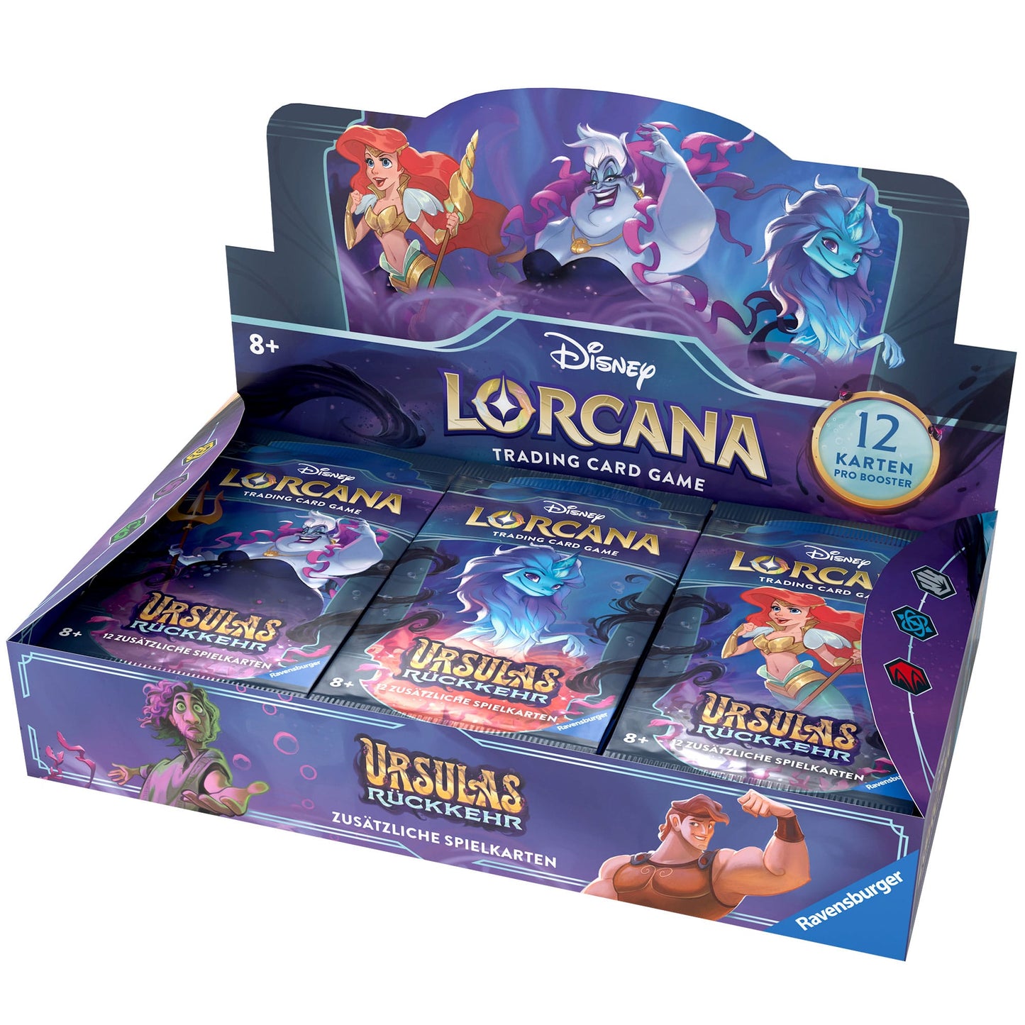 Ravensburger Disney Lorcana: Ursulas Rückkehr - Display mit 24 Booster Packs Deutsch