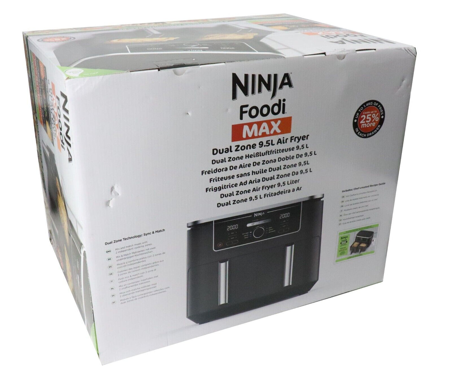 NINJA Dual Zone Foodi MAX AF400EU 9,5L - 6 modos de cocción