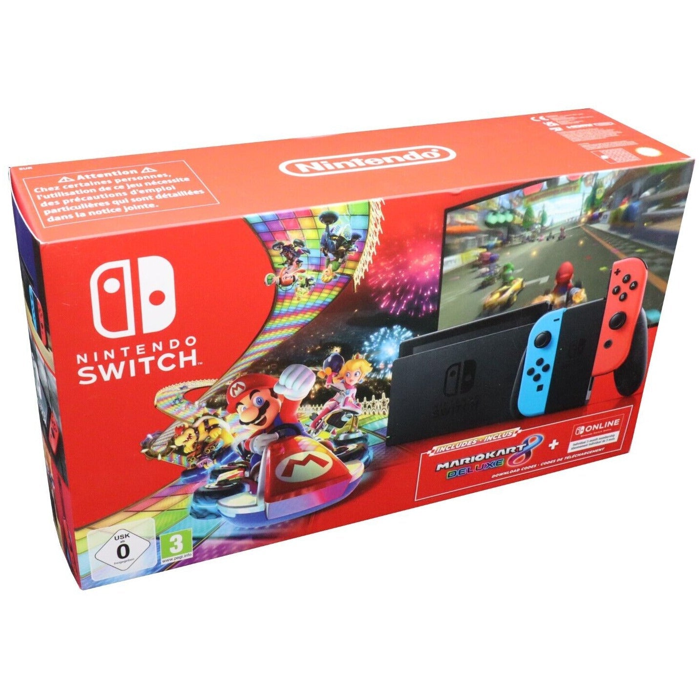 Nintendo Switch neon-rot/neon-blau (neue Edition) + Mario Kart 8: Deluxe - Warenstube Bender