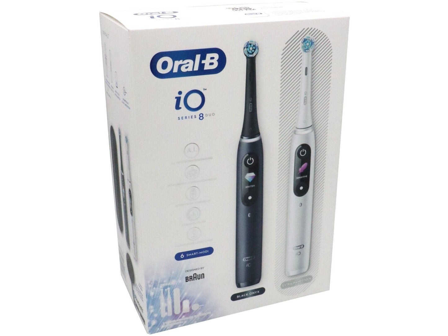 Oral-B iO Series 8 Duo Black Onyx/White Alabaster - Warenstube Bender